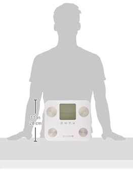 健康管理・計測計 OHM HB-K130-W Amazon | 体重体組成計 バックライト付大画面 ホワイト HB-K130